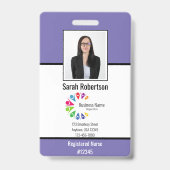 Abzeichen der Security-ID Mitarbeiter - Vertikal Ausweis (Vorderseite)