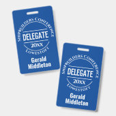 Abzeichen der Versammlung, des Konvents oder der D Ausweis (Vorder- & Rückseite)