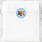 Abzeichen des antiken Sheriffs Runder Aufkleber (Tasche)