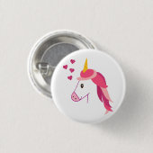 Abzeichen des Einhornbildes. Button (Vorne & Hinten)