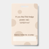 Abzeichen des Fahrlehrers für das vertikale Foto Ausweis (Rückseite)