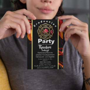 Abzeichen des Feuerwehrmanns Abschluss der Feuerwe Einladung