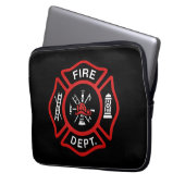 Abzeichen des Feuerwehrmanns Red Laptopschutzhülle (Vorderseite Links)