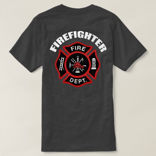 Abzeichen des Feuerwehrmanns T-Shirt (Design Rückseite)