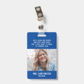 Abzeichen des Fotos in blau für Lehrkräfte oder Kr Ausweis (Rückseite mit Clip)