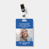 Abzeichen des Fotos in blau für Lehrkräfte oder Kr Ausweis (Vorderseite mit Clip)