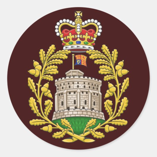 Abzeichen des Hauses Windsor Runder Aufkleber (Vorderseite)