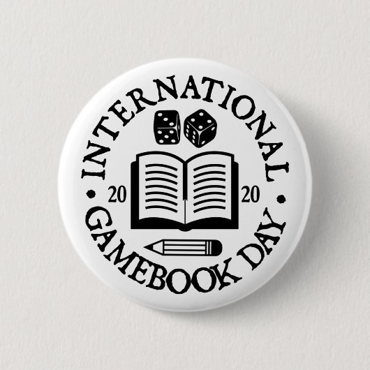 Abzeichen des Internationalen Gamebook-Tages Button (Vorderseite)