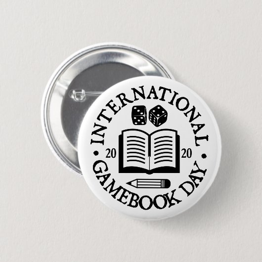 Abzeichen des Internationalen Gamebook-Tages Button (Vorne & Hinten)