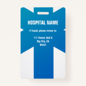 Abzeichen des Krankenhausärzts für das Gesundheits Ausweis (Rückseite)