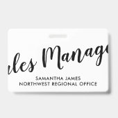 Abzeichen des modernen Vertriebsleiters Ausweis (Rückseite)