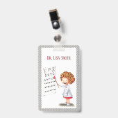 Abzeichen des personalisierten Arztes Ausweis (Vorderseite mit Clip)