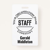 Abzeichen des Personals. Mitglied des Offiziellen  Ausweis (Rückseite)