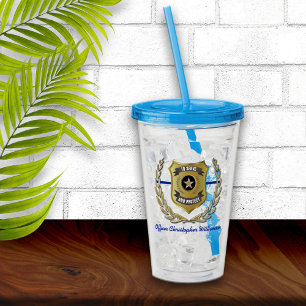 Abzeichen des Polizeibeamten Acryltrinkbecher