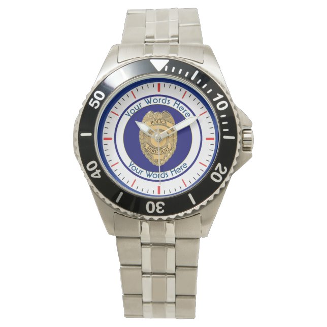 Abzeichen des Polizeibeamten Armbanduhr (Vorderseite)