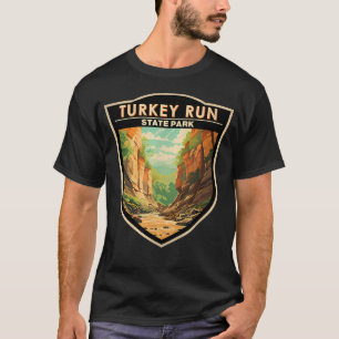 Abzeichen des Turkey Run State Park Indiana T-Shirt