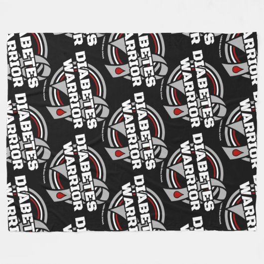 Abzeichen... Diabetes Fleece Blanket (Vorderseite (Horizontal))