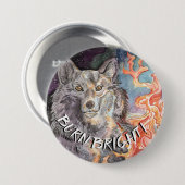 Abzeichen "Ember Eyes Wolf Watercolor"/Schaltfläch Button (Vorne & Hinten)