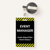 Abzeichen "EVENT MANAGER" Ausweis (Rückseite mit Rechteck)