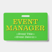 Abzeichen "EVENT MANAGER" Ausweis (Rückseite)