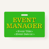 Abzeichen "EVENT MANAGER" Ausweis (Rückseite)