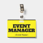 Abzeichen "EVENT MANAGER" Ausweis (Rückseite mit Clip)