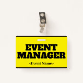 Abzeichen "EVENT MANAGER" Ausweis (Vorderseite mit Klammer)