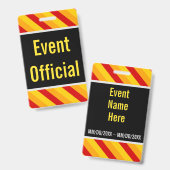 Abzeichen "Event Offiziell" Ausweis (Vorder- & Rückseite)