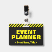 Abzeichen "EVENT PLANNER" Ausweis (Vorderseite mit Clip)