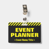Abzeichen "EVENT PLANNER" Ausweis (Rückseite mit Clip)
