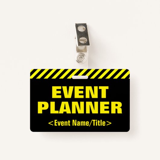 Abzeichen "EVENT PLANNER" Ausweis (Vorderseite mit Klammer)