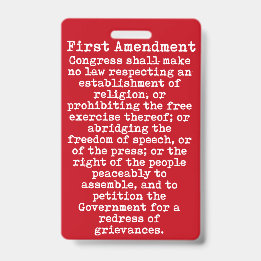 Abzeichen "First Amendment" Ausweis