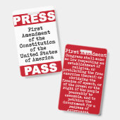 Abzeichen "First Amendment" Ausweis (Vorder- & Rückseite)