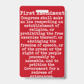 Abzeichen "First Amendment" Ausweis (Rückseite)