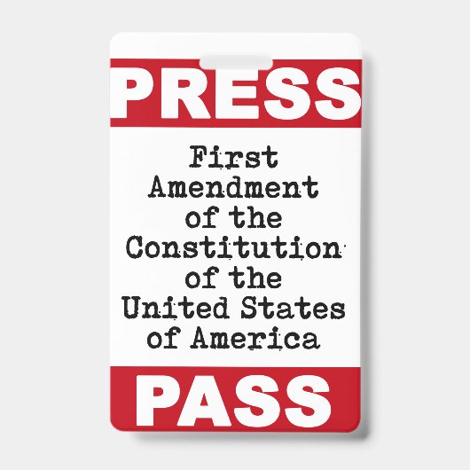 Abzeichen "First Amendment" Ausweis (Vorderseite)