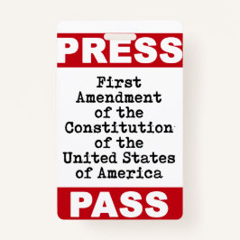 Abzeichen "First Amendment" Ausweis