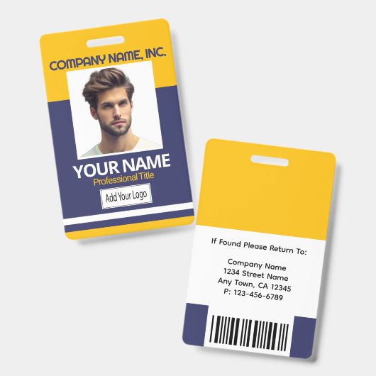 Abzeichen für Angestellte / Foto der Schule - YW-G Ausweis (Vorder- & Rückseite)