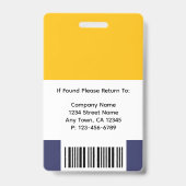 Abzeichen für Angestellte / Foto der Schule - YW-G Ausweis (Rückseite)