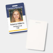 Abzeichen für Angestellte/Schule Foto - Marine und Ausweis (Front & Back)