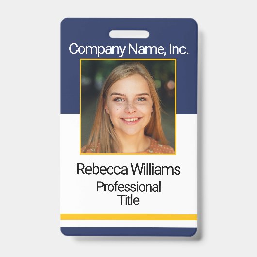 Abzeichen für Angestellte/Schule Foto - Marine und Ausweis (Front)