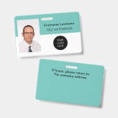 Abzeichen für Aquamarine Foto-ID Ausweis (Vorder- & Rückseite)