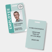 Abzeichen für aquamarines Firmenlogo Mitarbeiter-F Ausweis (Vorder- & Rückseite)