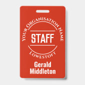 Abzeichen für Bedienstete Ausweis (Rückseite)