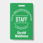 Abzeichen für Bedienstete Ausweis (Rückseite)