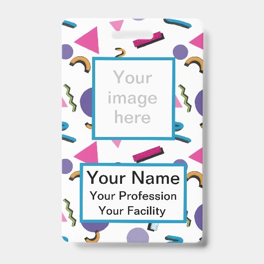 Abzeichen für benutzerdefinierte 90er-Formen Ausweis (Vorderseite)