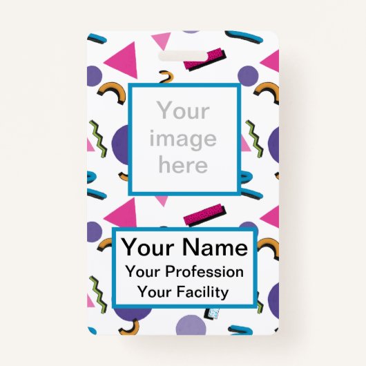 Abzeichen für benutzerdefinierte 90er-Formen Ausweis (Vorderseite)