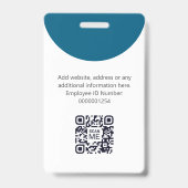 Abzeichen für benutzerdefinierte Barcode-Firmenlog Ausweis (Back)