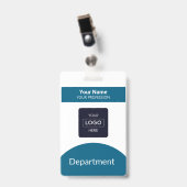 Abzeichen für benutzerdefinierte Barcode-Firmenlog Ausweis (Front with Clip)