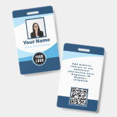 Abzeichen für benutzerdefinierte Firmenkundennamen Ausweis (Vorder- & Rückseite)