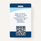 Abzeichen für benutzerdefinierte Firmenkundennamen Ausweis (Rückseite)